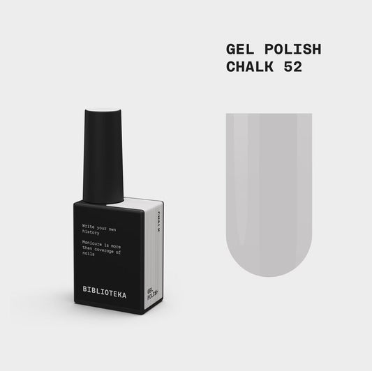 BIBLIOTEKA Esmalte semipermanente Nº 52 Chalk - gris claro, 10 ml
