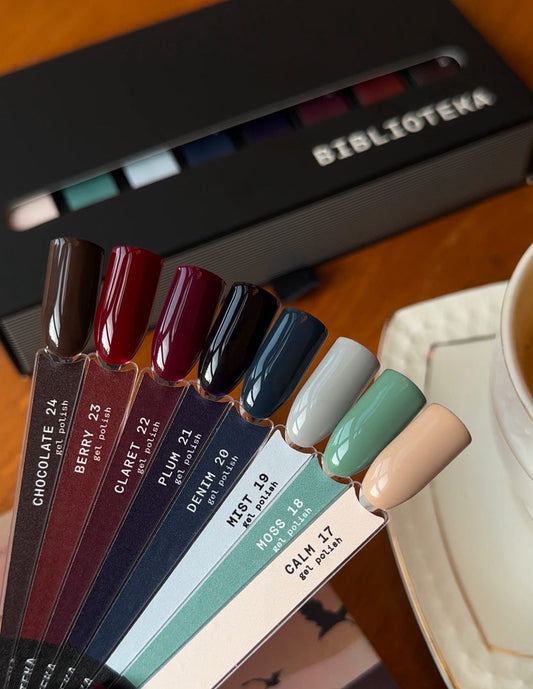 BIBLIOTEKA Gel Polish Set WARM LAYERS Collection №17-24