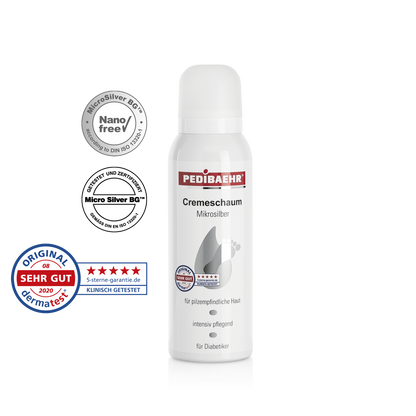 Antifungal cream-foam with microsilver