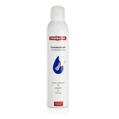 Cream-foam with edelweiss extract and urea