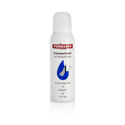 Cream-foam with edelweiss extract and urea