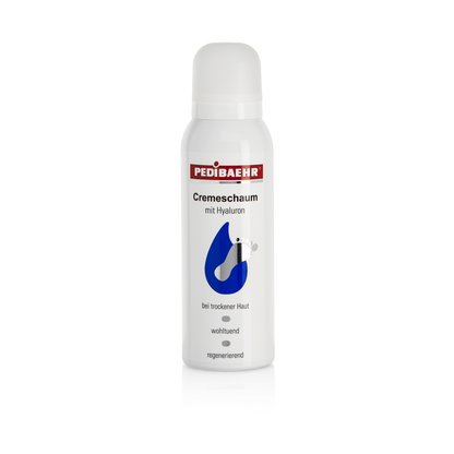 Cream-foam with hyaluronic acid and urea