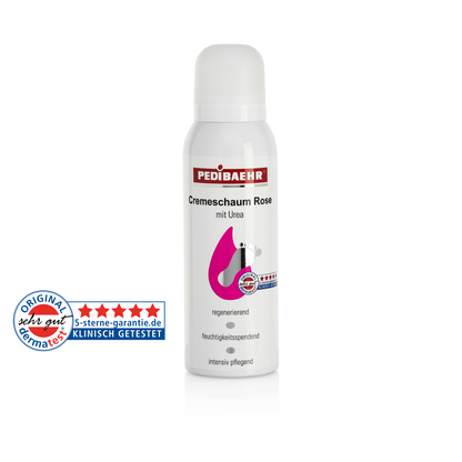 Crema-espuma con aceite de rosas y 10% de urea