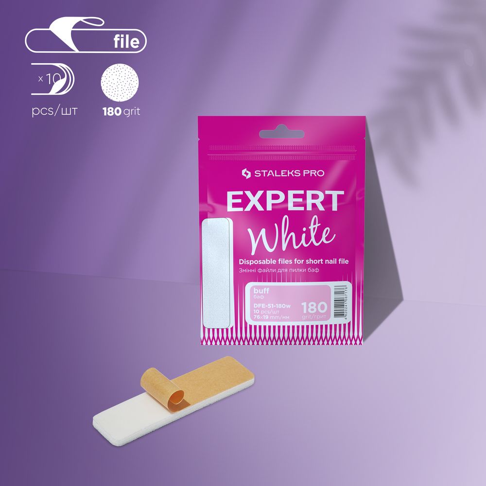 Recambios desechables con espuma Staleks Pro Expert. Buffer, 18mm. 10 ud.