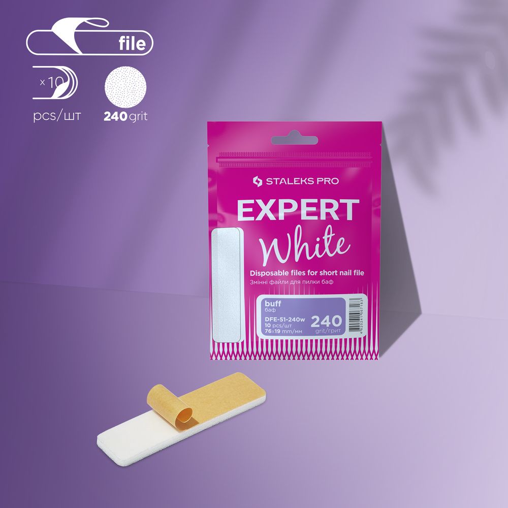 Recambios desechables con espuma Staleks Pro Expert. Buffer, 18mm. 10 ud.