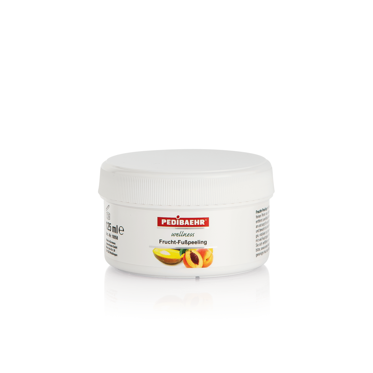 Exfoliante afrutado para los pies con aceite de mango y aceite de melocotón