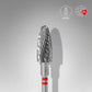 Left-handed corn carbide burr. Red, 6mm. FT91R060/14 