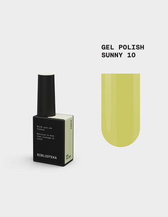 BIBLIOTEKA Esmalte semipermanente Nº10 Sunny - Amarillo, 10 ml