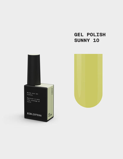BIBLIOTEKA Esmalte semipermanente Nº10 Sunny - Amarillo, 10 ml