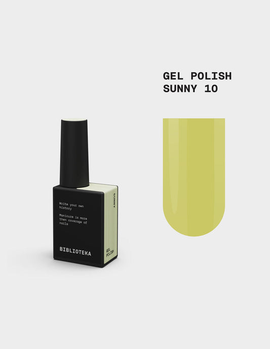 BIBLIOTEKA Esmalte semipermanente Nº10 Sunny - Amarillo, 10 ml