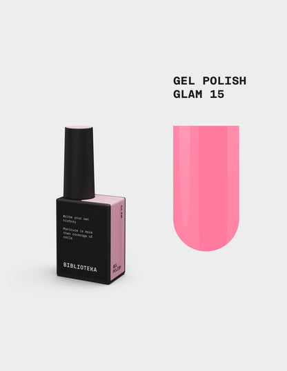 BIBLIOTEKA Esmalte semipermanente №15 Glam - Rosa, 10 ml