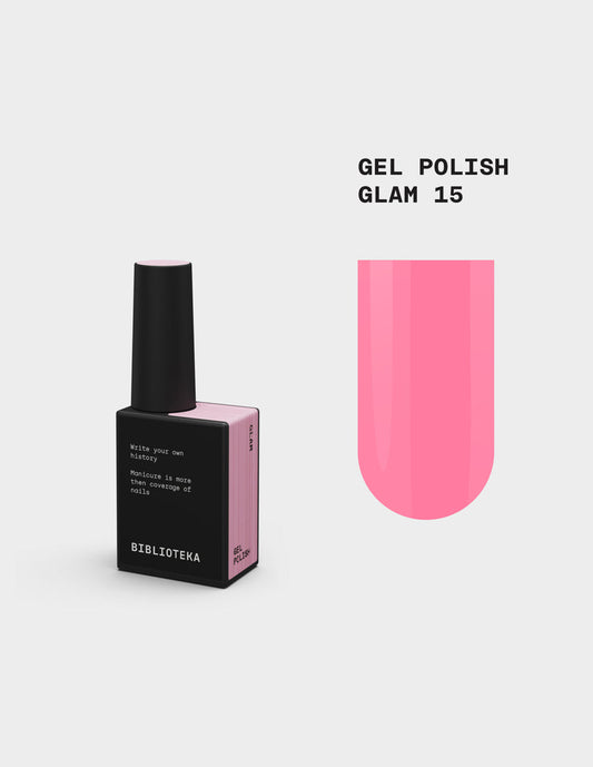 BIBLIOTEKA Esmalte semipermanente №15 Glam - Rosa, 10 ml