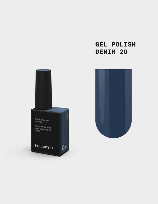 BIBLIOTEKA Esmalte semipermanente №20 Denim, 10 ml