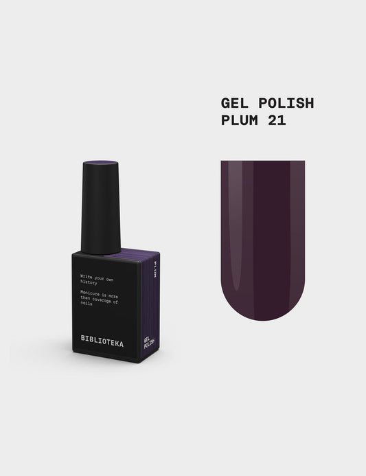BIBLIOTEKA Esmalte semipermanente №21 Plum, 10 ml