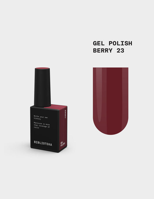 BIBLIOTEKA Esmalte semipermanente №23 Berry, 10 ml