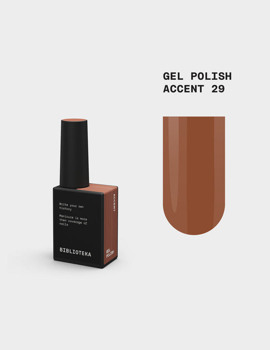 BIBLIOTEKA Esmalte semipermanente Nº 29 Accent - Terracota, 10 ml