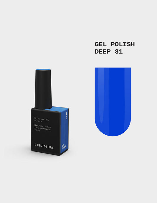 BIBLIOTEKA Esmalte semipermanente Nº 31 Deep - Azul, 10 ml