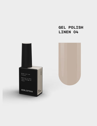 BIBLIOTEKA Esmalte semipermanente Nº 04 Linen - Beige, 10 ml