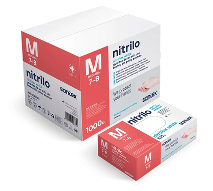 Powder-free nitrile gloves. 100 units. 