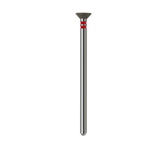 Fresa de diamante. Cono Invertido. Roja, 6 mm.