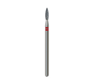 Fresa de diamante Llama con punta. Roja, 2.1mm.
