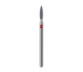 Fresa de diamante Llama con punta. Roja, 2.3mm.