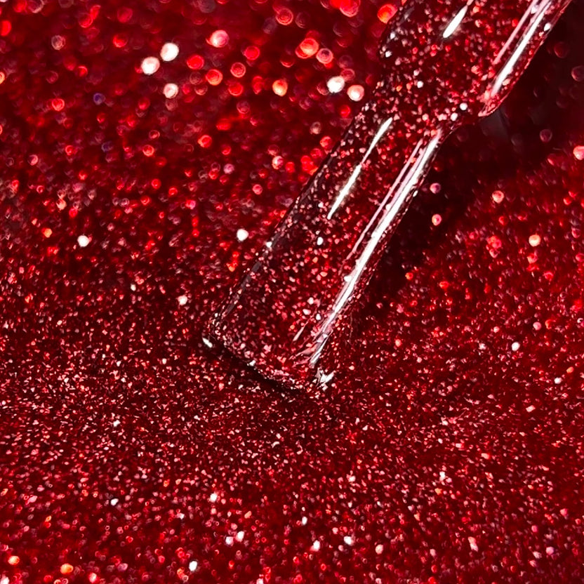 VERNIS SEMI-PERMANENT GEL RÉFLÉCHISSANT ROUGE