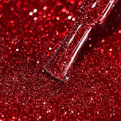 VERNIS SEMI-PERMANENT GEL RÉFLÉCHISSANT ROUGE