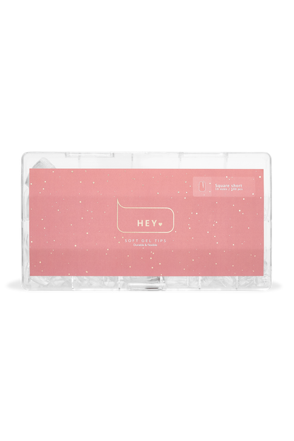 Tips de gel HEYLOVE Square Short. 500ud.