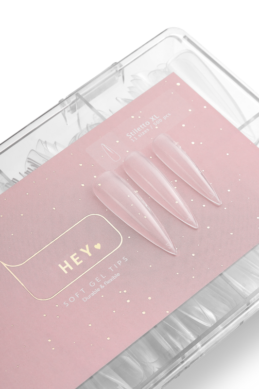 Tips de gel HEYLOVE Stiletto XL. 500ud.