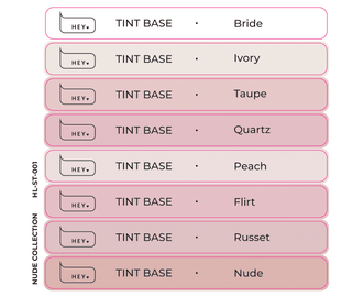 Pegatinas para Tips · HEYLOVE Tint base, Nude colección
