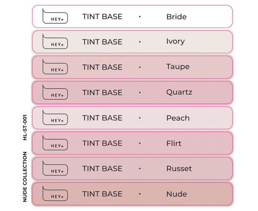 Pegatinas para Tips · HEYLOVE Tint base, Nude colección