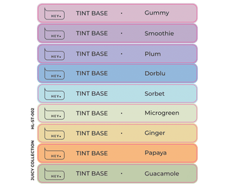 Pegatinas para Tips · HEYLOVE Tint base, Juicy colección