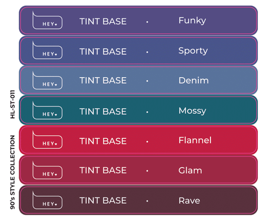 Pegatinas para Tips · HEYLOVE Tint base, 90's Style colección