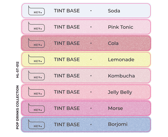 Pegatinas para Tips · HEYLOVE Tint base, Pop Drinks colección