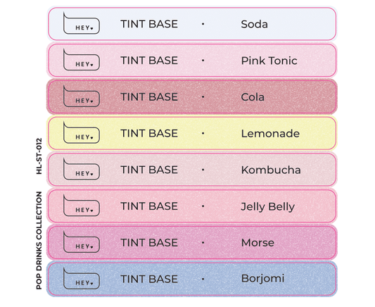 Pegatinas para Tips · HEYLOVE Tint base, Pop Drinks colección