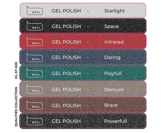 Pegatinas para Tips · HEYLOVE Gel polish, Qualities colección