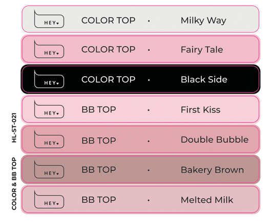 Pegatinas para Tips · HEYLOVE Color TOP & BB Top