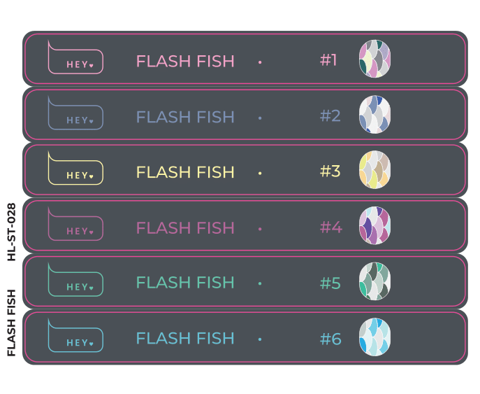 Pegatinas para Tips · HEYLOVE FLASH FISH