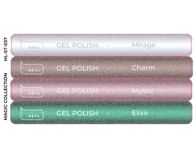 Autocollants pour conseils · Collection HEYLOVE Gel Polish MAGIC