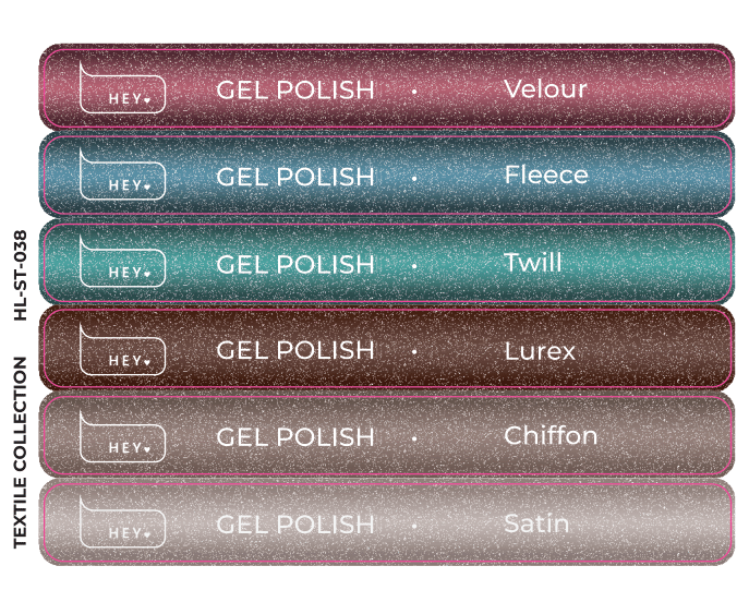 Tips Stickers · HEYLOVE Gel Polish TEXTILE collection