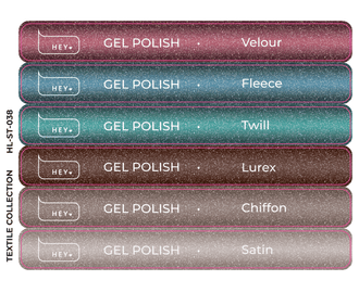 Pegatinas para Tips · HEYLOVE Gel Polish TEXTILE colección