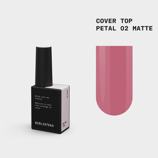 BIBLIOTEKA Matte Cover TOP №02 Petal - Soft pink, 10 ml