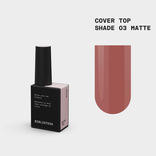 BIBLIOTEKA Matte Cover TOP №03 Shade - Cold pink-beige, 10 ml