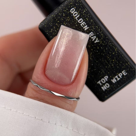 BIBLIOTEKA Top Coat No-Wipe with UV filter - Golden Ray