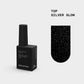 BIBLIOTEKA Top Coat sin capa pegajosa con filtro UV - Silver Glow, 10 ml