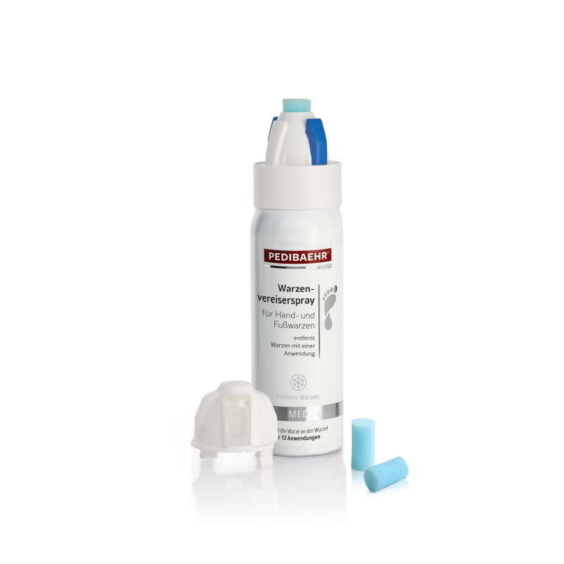 Spray congelador de verrugas en manos y pies