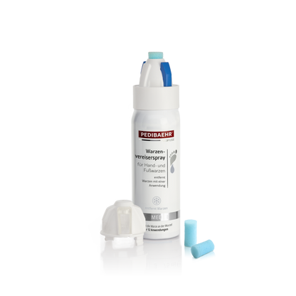 Spray congelador de verrugas en manos y pies