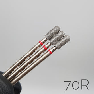 Fresa de diamante Micrófono. Roja, 3.1mm. 70R