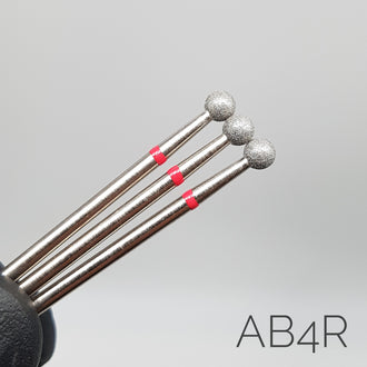 Fresa de diamante Bola. Roja, 4mm. AB4R